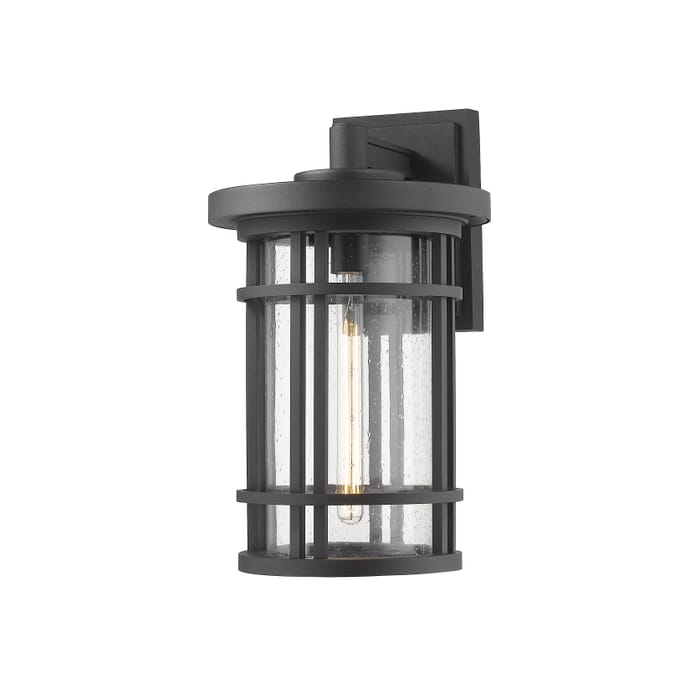 Z-Lite Jordan 1-Light Outdoor Wall Sconce In Black Z-Lite Jordan 1-Light Outdoor Wall Sconce In Black
