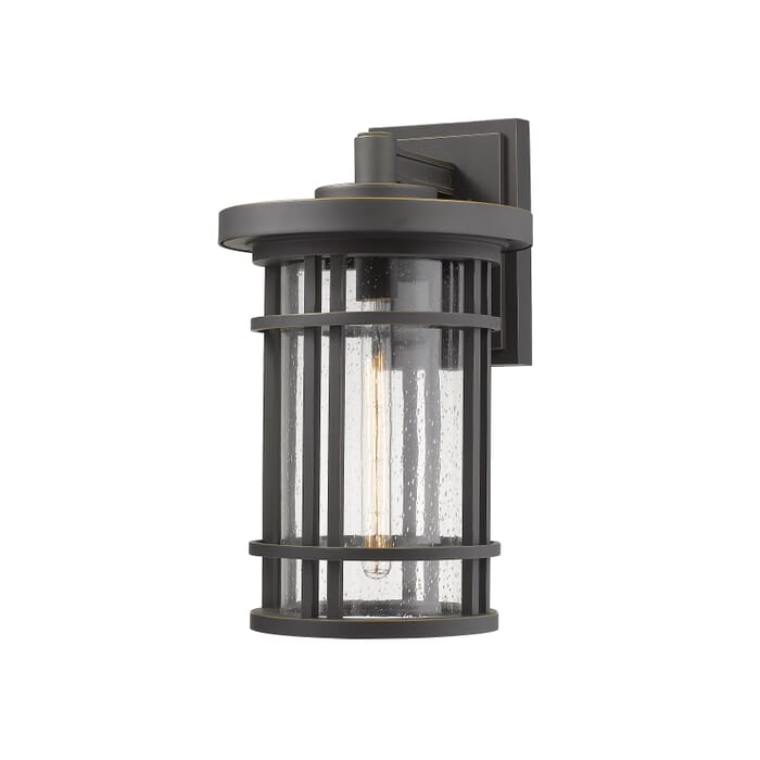 Z-Lite Jordan 1-Light Outdoor Wall Sconce In Oil Rubbed Bronze Z-Lite Jordan 1-Light Outdoor Wall Sconce In Oil Rubbed Bronze
