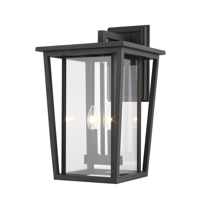 Z-Lite Seoul 2-Light Outdoor Wall Sconce In Oil Rubbed Bronze Z-Lite Seoul 2-Light Outdoor Wall Sconce In Oil Rubbed Bronze