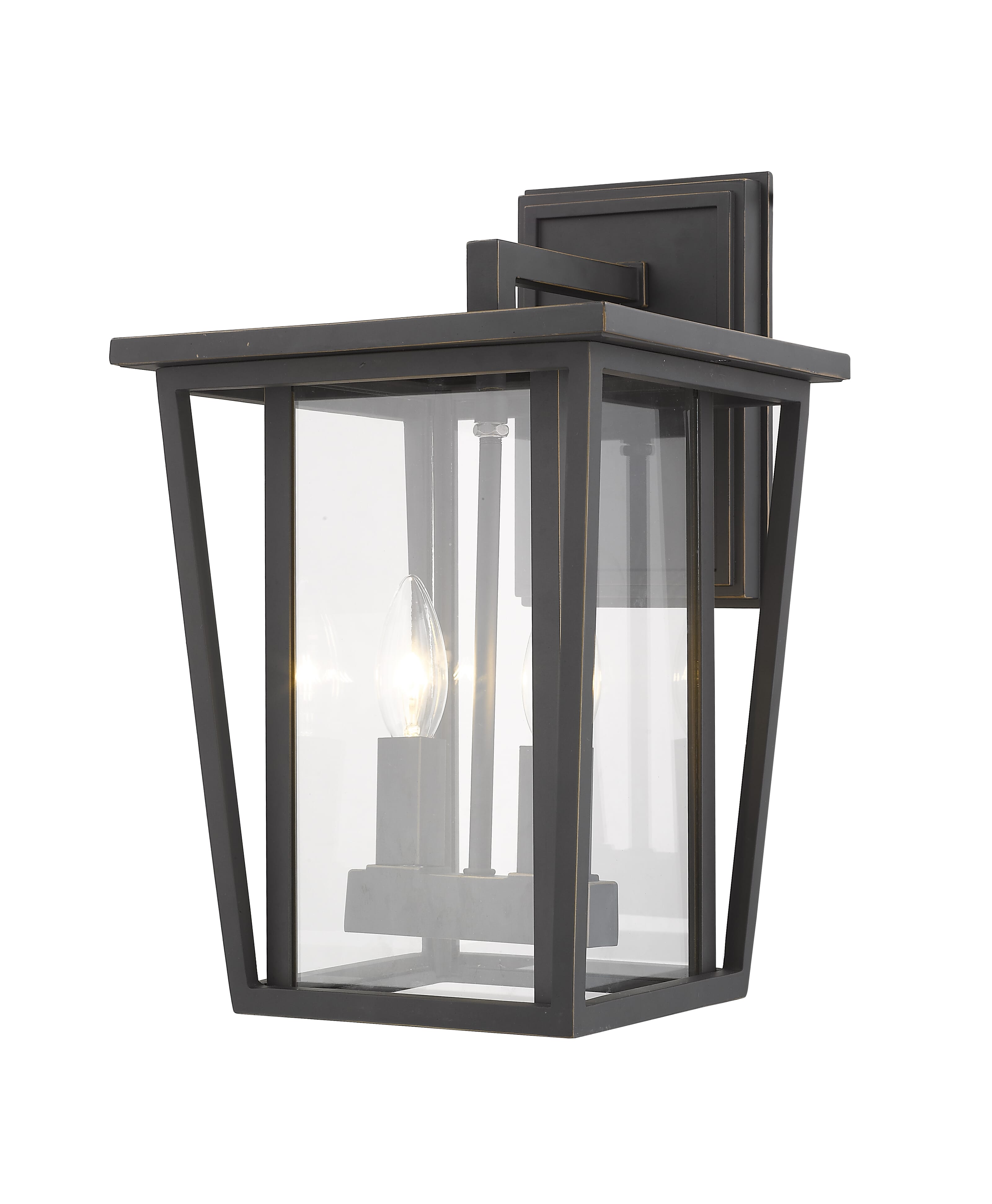 Z-Lite Seoul 2-Light Outdoor Wall Sconce In Oil Rubbed Bronze