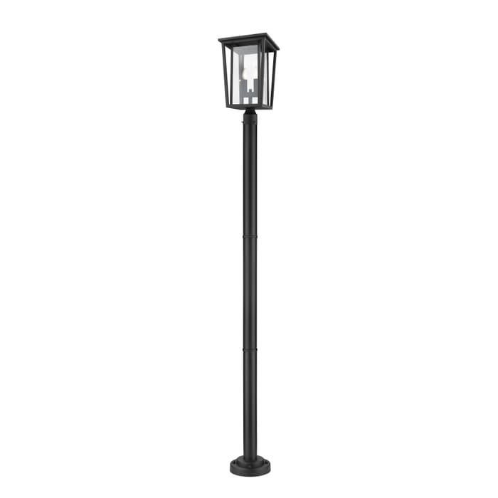 Z-Lite Seoul 2-Light Outdoor Post Mounted Fixture Light In Black Z-Lite Seoul 2-Light Outdoor Post Mounted Fixture Light In Black