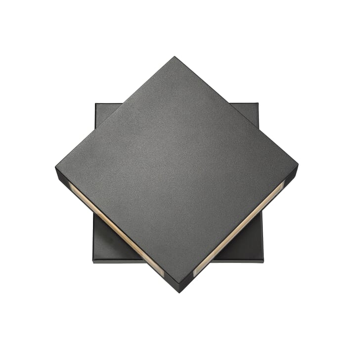 Z-Lite Quadrate 2-Light Outdoor Wall Sconce In Black Z-Lite Quadrate 2-Light Outdoor Wall Sconce In Black