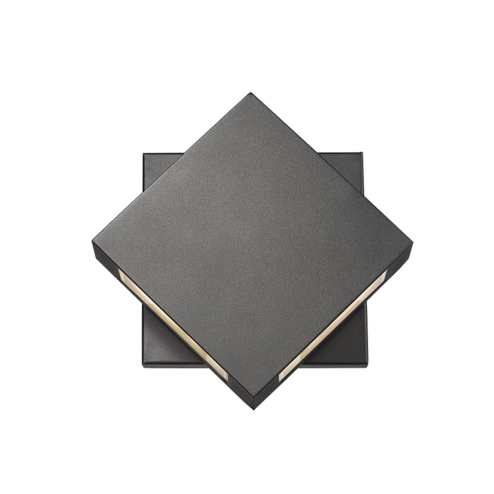Z-Lite Quadrate 2-Light Outdoor Wall Sconce In Black Z-Lite Quadrate 2-Light Outdoor Wall Sconce In Black