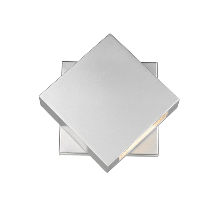 Z-Lite Quadrate 1-Light Outdoor Wall Sconce In Silver Z-Lite Quadrate 1-Light Outdoor Wall Sconce In Silver