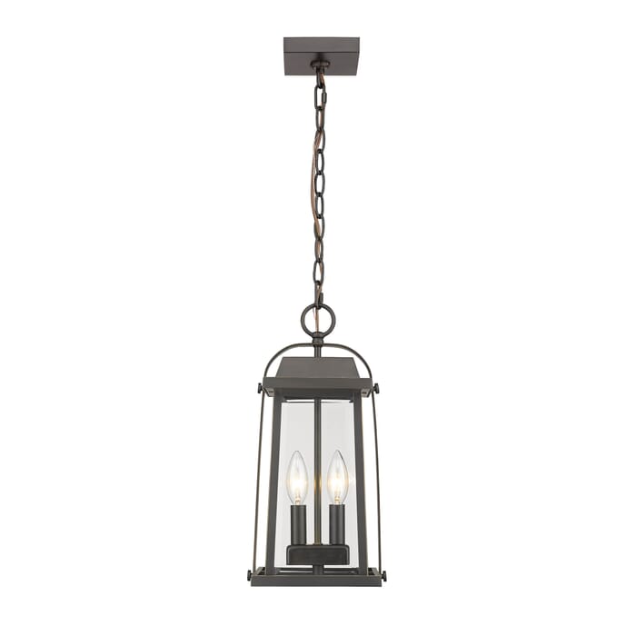 Z-Lite Millworks 2-Light Outdoor Chain Mount Ceiling Fixture Light In Oil Rubbed Bronze Z-Lite Millworks 2-Light Outdoor Chain Mount Ceiling Fixture Light In Oil Rubbed Bronze