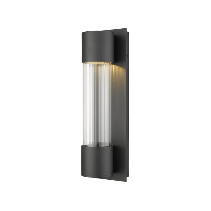Z-Lite Striate 1-Light Outdoor Wall Sconce In Black Z-Lite Striate 1-Light Outdoor Wall Sconce In Black