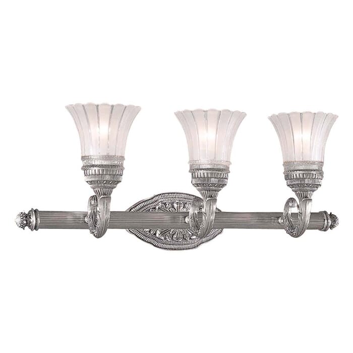 Minka Lavery Europa 3-Light 26" Bathroom Vanity Light in Brushed Nickel Minka Lavery Europa 3-Light 26" Bathroom Vanity Light in Brushed Nickel