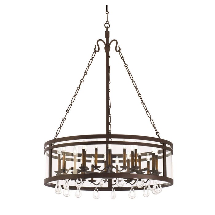 Kalco Morris 24-Light Chandelier in Bronze Kalco Morris 24-Light Chandelier in Bronze