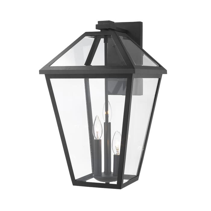 Z-Lite Talbot 3-Light Outdoor Wall Sconce In Black Z-Lite Talbot 3-Light Outdoor Wall Sconce In Black