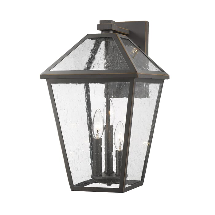 Z-Lite Talbot 3-Light Outdoor Wall Sconce In Oil Rubbed Bronze Z-Lite Talbot 3-Light Outdoor Wall Sconce In Oil Rubbed Bronze