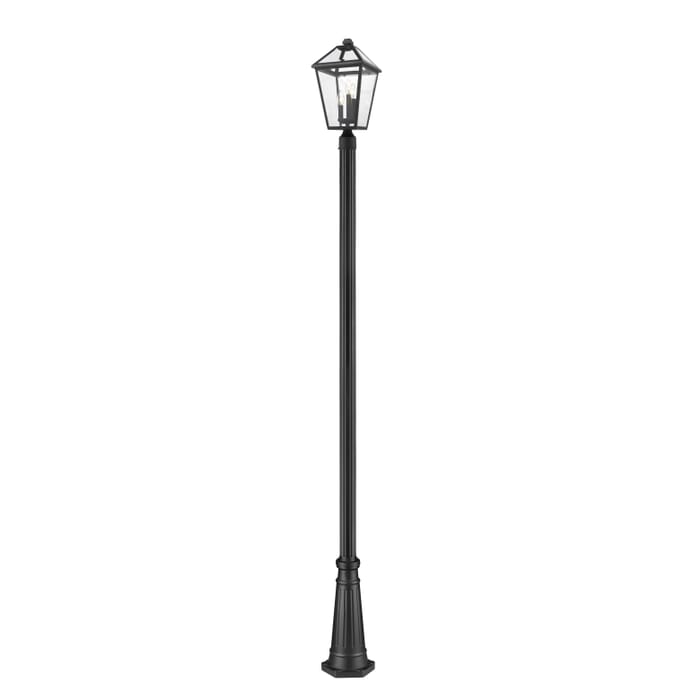 Z-Lite Talbot 3-Light Outdoor Post Mounted Fixture Light In Black Z-Lite Talbot 3-Light Outdoor Post Mounted Fixture Light In Black