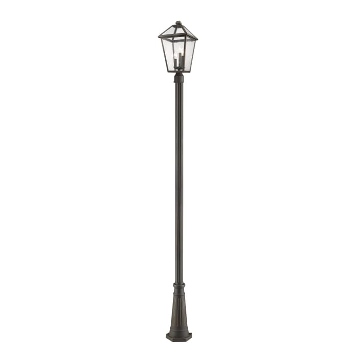 Z-Lite Talbot 3-Light Outdoor Post Mounted Fixture Light In Oil Rubbed Bronze Z-Lite Talbot 3-Light Outdoor Post Mounted Fixture Light In Oil Rubbed Bronze