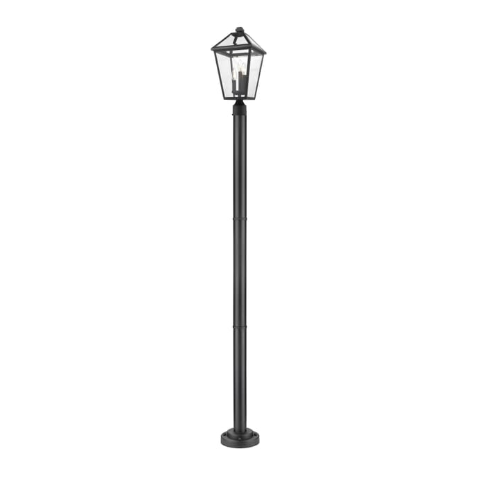 Z-Lite Talbot 3-Light Outdoor Post Mounted Fixture Light In Black Z-Lite Talbot 3-Light Outdoor Post Mounted Fixture Light In Black