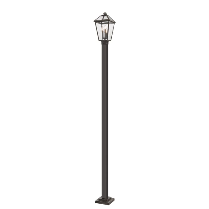 Z-Lite Talbot 3-Light Outdoor Post Mounted Fixture Light In Oil Rubbed Bronze Z-Lite Talbot 3-Light Outdoor Post Mounted Fixture Light In Oil Rubbed Bronze