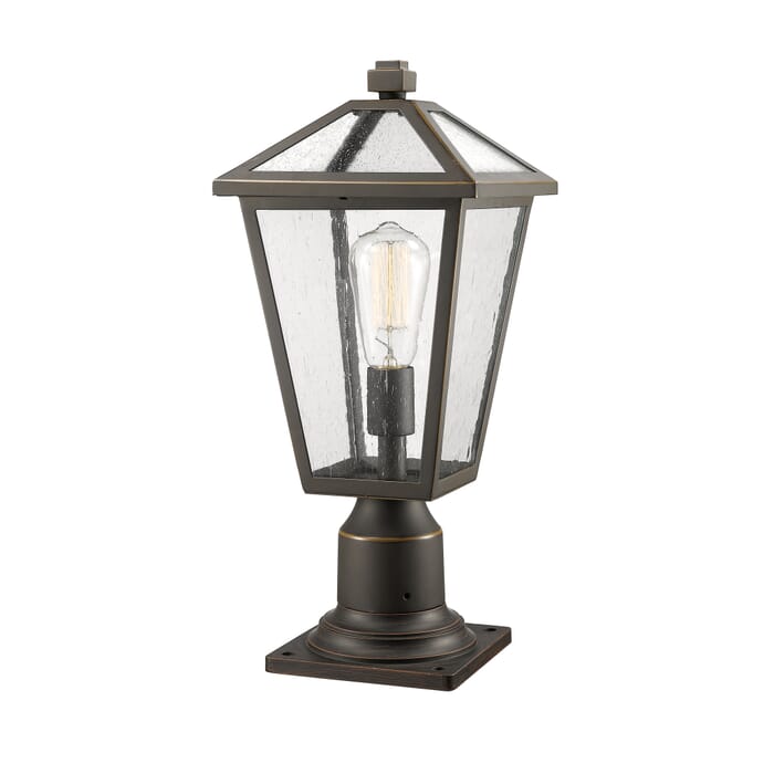 Z-Lite Talbot 1-Light Outdoor Pier Mounted Fixture Light In Oil Rubbed Bronze Z-Lite Talbot 1-Light Outdoor Pier Mounted Fixture Light In Oil Rubbed Bronze