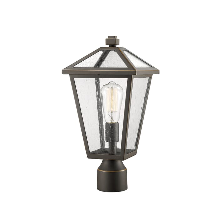 Z-Lite Talbot 1-Light Outdoor Post Mount Fixture Light In Oil Rubbed Bronze Z-Lite Talbot 1-Light Outdoor Post Mount Fixture Light In Oil Rubbed Bronze