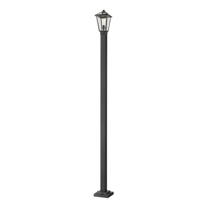 Z-Lite Talbot 1-Light Outdoor Post Mounted Fixture Light In Black Z-Lite Talbot 1-Light Outdoor Post Mounted Fixture Light In Black