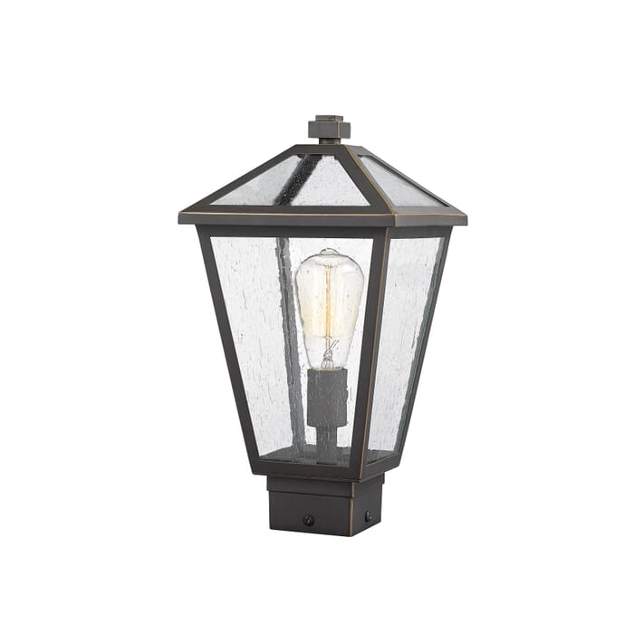 Z-Lite Talbot 1-Light Outdoor Post Mount Fixture Light In Oil Rubbed Bronze Z-Lite Talbot 1-Light Outdoor Post Mount Fixture Light In Oil Rubbed Bronze