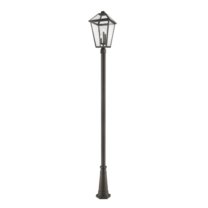 Z-Lite Talbot 3-Light Outdoor Post Mounted Fixture Light In Oil Rubbed Bronze Z-Lite Talbot 3-Light Outdoor Post Mounted Fixture Light In Oil Rubbed Bronze
