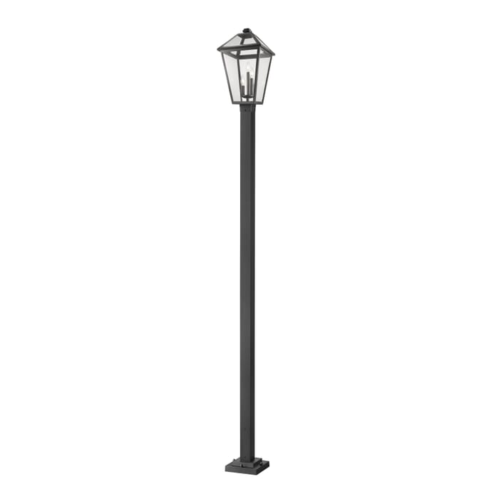 Z-Lite Talbot 3-Light Outdoor Post Mounted Fixture Light In Black Z-Lite Talbot 3-Light Outdoor Post Mounted Fixture Light In Black