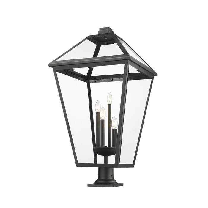 Z-Lite Talbot 4-Light Outdoor Pier Mounted Fixture Light In Black Z-Lite Talbot 4-Light Outdoor Pier Mounted Fixture Light In Black