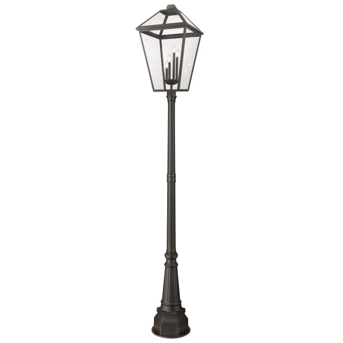 Z-Lite Talbot 4-Light Outdoor Post Mounted Fixture Light In Oil Rubbed Bronze Z-Lite Talbot 4-Light Outdoor Post Mounted Fixture Light In Oil Rubbed Bronze
