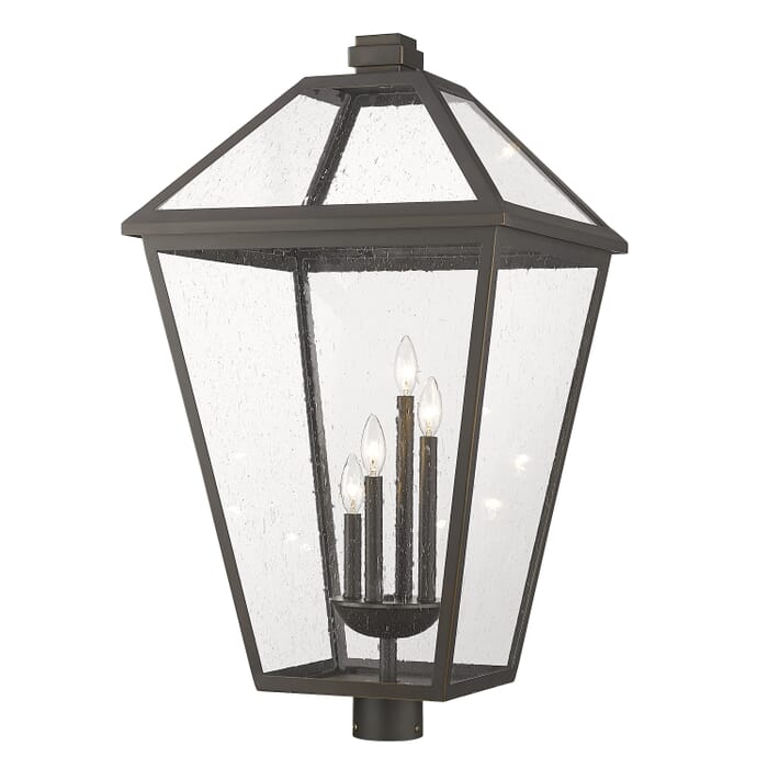 Z-Lite Talbot 4-Light Outdoor Post Mount Fixture Light In Oil Rubbed Bronze Z-Lite Talbot 4-Light Outdoor Post Mount Fixture Light In Oil Rubbed Bronze