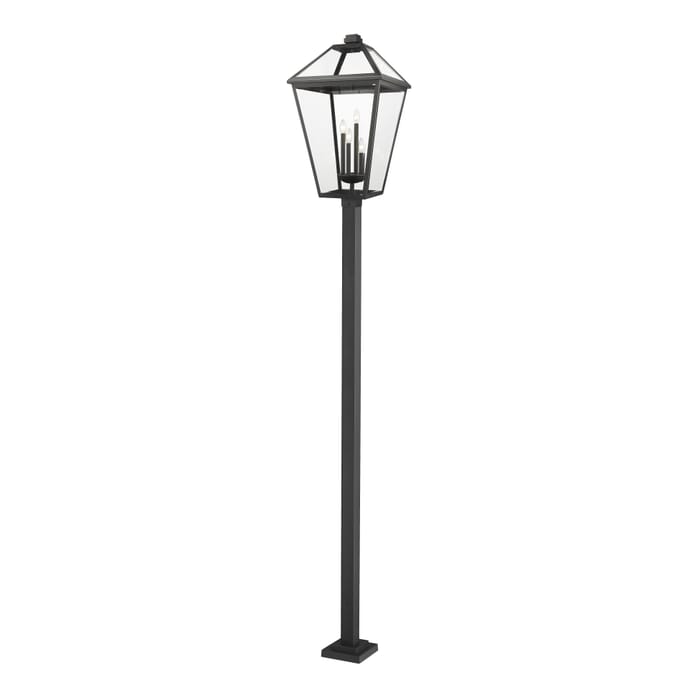 Z-Lite Talbot 4-Light Outdoor Post Mounted Fixture Light In Black Z-Lite Talbot 4-Light Outdoor Post Mounted Fixture Light In Black