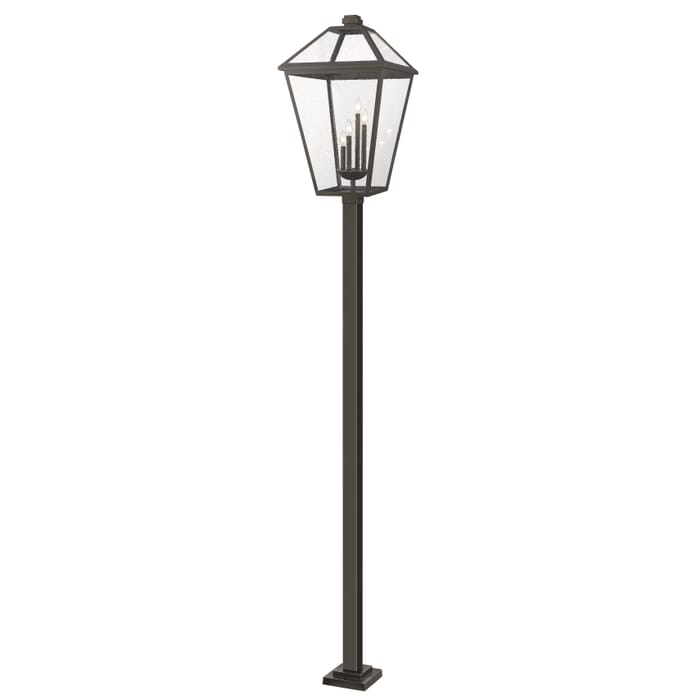 Z-Lite Talbot 4-Light Outdoor Post Mounted Fixture Light In Oil Rubbed Bronze Z-Lite Talbot 4-Light Outdoor Post Mounted Fixture Light In Oil Rubbed Bronze