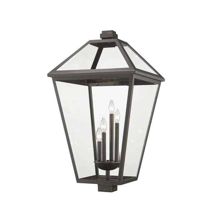 Z-Lite Talbot 4-Light Outdoor Post Mount Fixture Light In Oil Rubbed Bronze Z-Lite Talbot 4-Light Outdoor Post Mount Fixture Light In Oil Rubbed Bronze