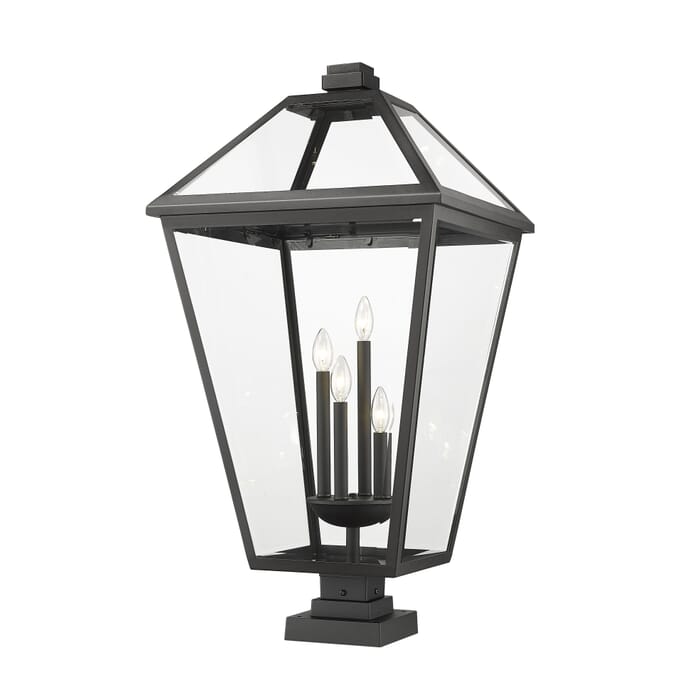Z-Lite Talbot 4-Light Outdoor Pier Mounted Fixture Light In Black Z-Lite Talbot 4-Light Outdoor Pier Mounted Fixture Light In Black