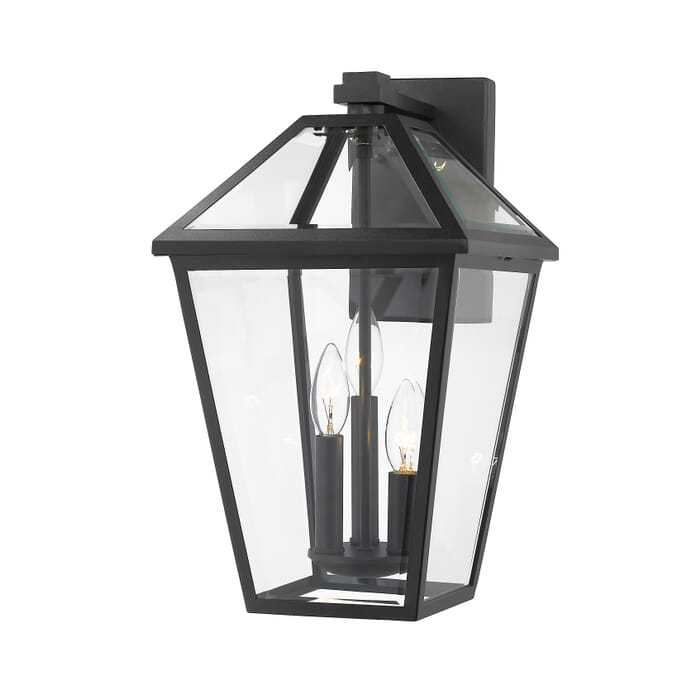 Z-Lite Talbot 3-Light Outdoor Wall Sconce In Black Z-Lite Talbot 3-Light Outdoor Wall Sconce In Black