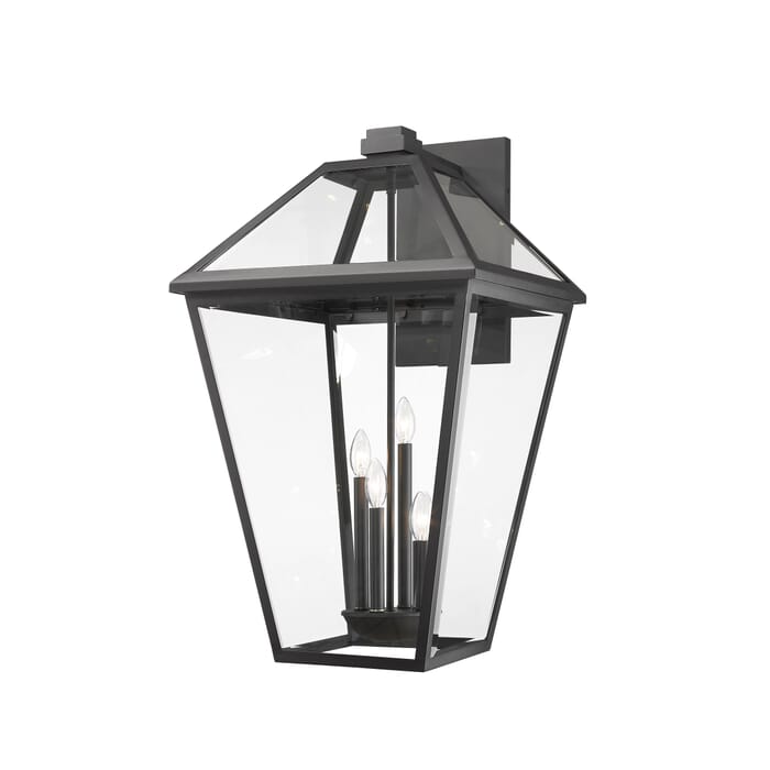 Z-Lite Talbot 4-Light Outdoor Wall Sconce In Black Z-Lite Talbot 4-Light Outdoor Wall Sconce In Black