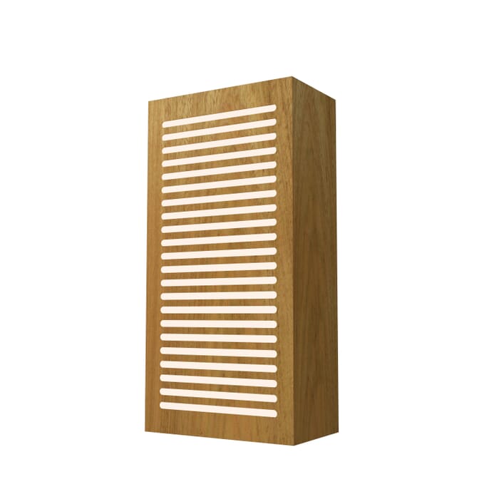 Clean 2-Light Wall Lamp in Louro Freijo Clean 2-Light Wall Lamp in Louro Freijo