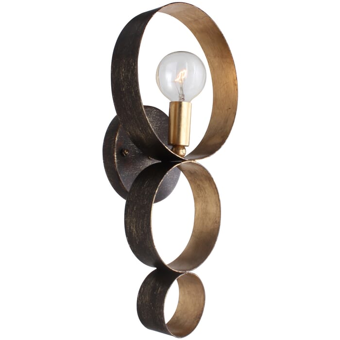 Crystorama Luna 15" Wall Sconce in English Bronze And Antique Gold Crystorama Luna 15" Wall Sconce in English Bronze And Antique Gold