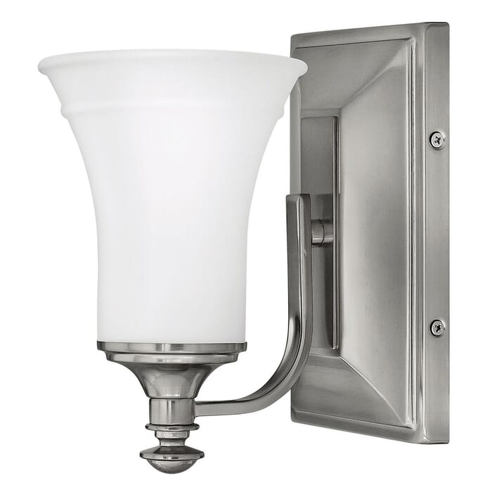 Hinkley Alice Bathroom Wall Sconce in Antique Nickel Hinkley Alice Bathroom Wall Sconce in Antique Nickel