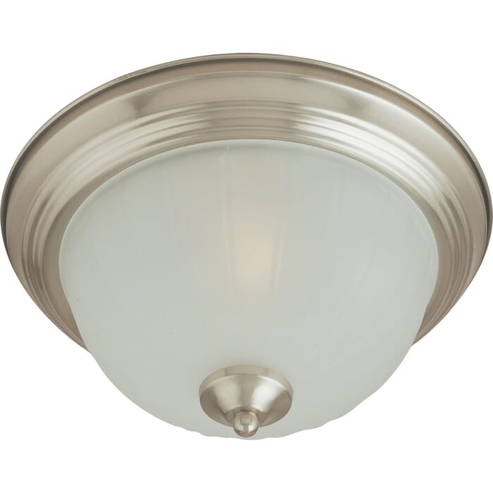 Maxim Lighting Essentials Frosted Flush Mount in Satin Nickel Maxim Lighting Essentials Frosted Flush Mount in Satin Nickel