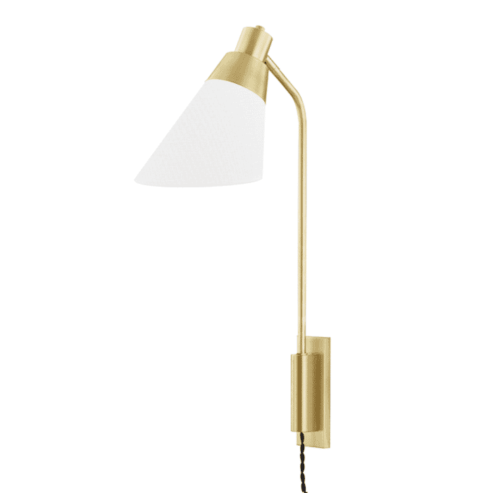 Hudson Valley Hooke Wall Sconce in Aged Brass Hudson Valley Hooke Wall Sconce in Aged Brass