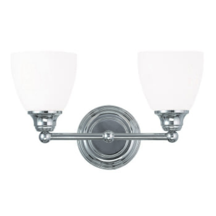 Somerville 2-Light Bathroom Vanity Light in Polished Chrome Somerville 2-Light Bathroom Vanity Light in Polished Chrome