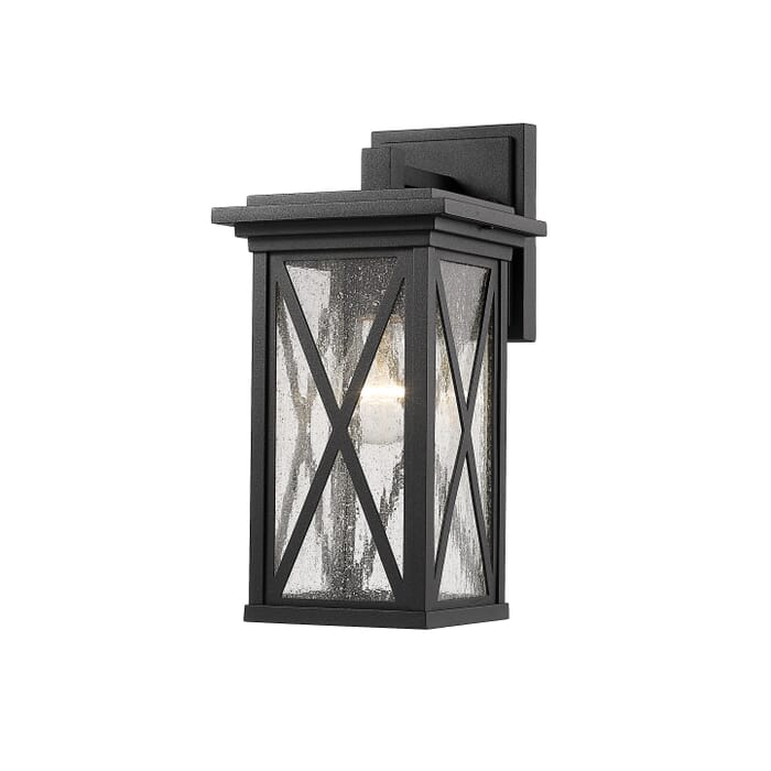 Z-Lite Brookside 1-Light Outdoor Wall Sconce In Black Z-Lite Brookside 1-Light Outdoor Wall Sconce In Black