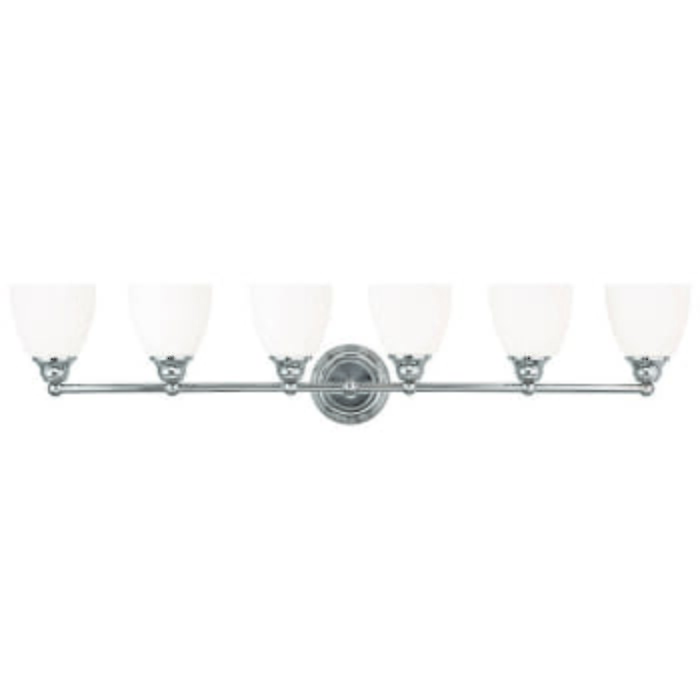 Somerville 6-Light Bathroom Vanity Light in Polished Chrome Somerville 6-Light Bathroom Vanity Light in Polished Chrome