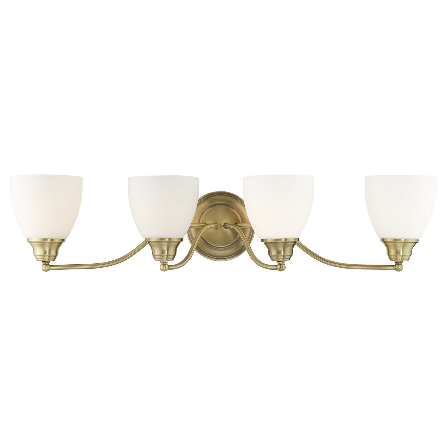 Somerville 4-Light Bathroom Vanity Light in Antique Brass