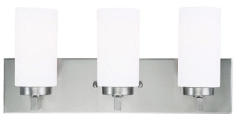 West Lake 3-Light Bathroom Vanity Light in Brushed Nickel