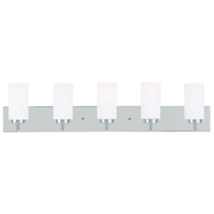 West Lake 5-Light Bathroom Vanity Light in Polished Chrome West Lake 5-Light Bathroom Vanity Light in Polished Chrome