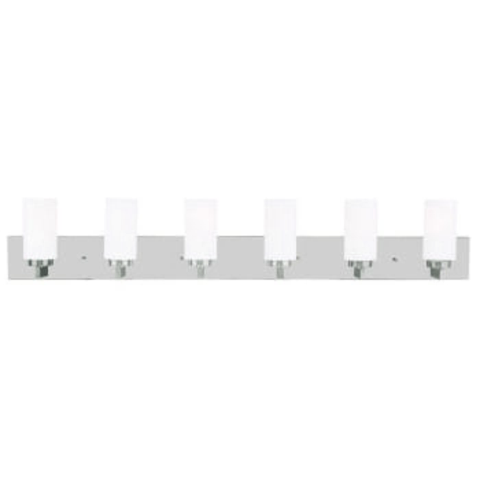 West Lake 6-Light Bathroom Vanity Light in Polished Chrome West Lake 6-Light Bathroom Vanity Light in Polished Chrome