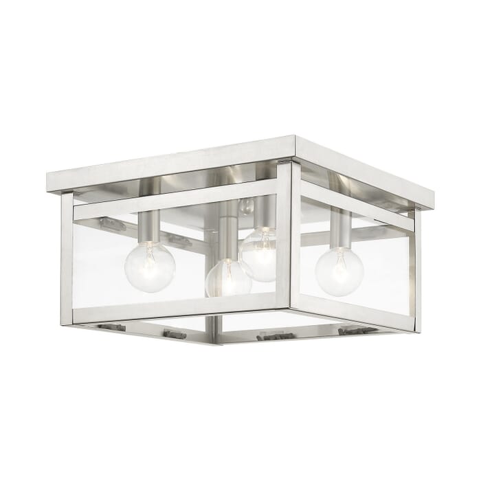 Milford 4-Light Ceiling Mount in Brushed Nickel Milford 4-Light Ceiling Mount in Brushed Nickel