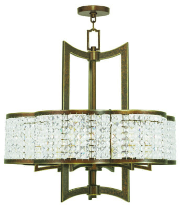 Grammercy 6-Light Chandelier in Hand Applied Palacial Bronze