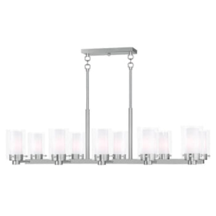 Manhattan 10-Light Chandelier in Brushed Nickel Manhattan 10-Light Chandelier in Brushed Nickel