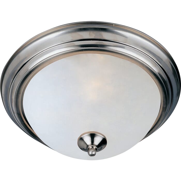 Maxim Essentials 3-Light Frosted Flush Mount in Satin Nickel Maxim Essentials 3-Light Frosted Flush Mount in Satin Nickel