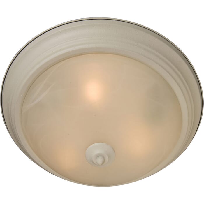 Maxim Essentials 3-Light Marble Flush Mount in Textured White Maxim Essentials 3-Light Marble Flush Mount in Textured White